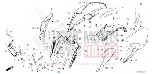 BUSE/FUEL TANK COVER CBF125NAT de 2026